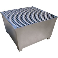 Steel Ultra-IBC Spill Pallet&reg;, 370 US gal. Spill Capacity, 57.6" x 34.7" x 56.9" Equipex