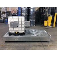 Steel Ultra-Twin IBC Spill Pallet&reg;, 370 US gal. Spill Capacity, 103.8" x 26.8" x 51.1" Equipex