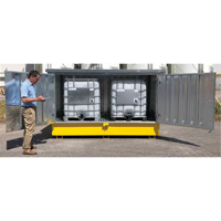 Steel Ultra-Twin IBC Hard Top, 123.4" L x 73.4" W x 66.4" H, 12250 lbs. Load Capacity Equipex