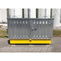 Steel Ultra-Twin IBC Hard Top, 123.4" L x 73.4" W x 66.4" H, 12250 lbs. Load Capacity Equipex