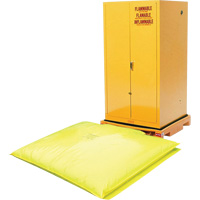 Single Drum Ultra-Safety Cabinet Bladder System&reg;, 37.8" L x 37.8" W x 6.3" H, 1500 lbs. Load Capacity Equipex