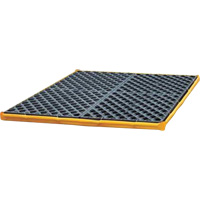 4-Drum Flexible Ultra-Spill Deck&reg;, 22 US gal. Spill Capacity, 48" x 48" x 2.5" Equipex