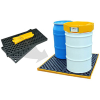 4-Drum Flexible Ultra-Spill Deck&reg; Bladder System, 110 US gal. Spill Capacity, 51" x 48" x 5" Equipex