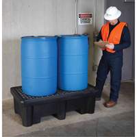2-Drum Economy Ultra-Spill Pallet&reg;, 66 US gal. Spill Capacity, 53" x 29" x 16.5" Equipex