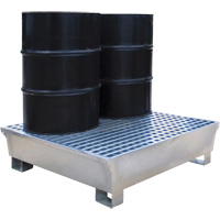 2-Drum Steel Ultra-Spill Pallet&reg;, 68 US gal. Spill Capacity, 47.2" x 31.4" x 17.4" Equipex