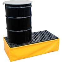 Ultra-Spill Pallet flexible, 2 barils, Capacit&eacute; de d&eacute;versement 66 gal. US, 48" x 24" x 14" Equipex
