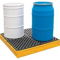 Ultra-Spill Pallet flexible, 4 barils, Capacit&eacute; de d&eacute;versement 66 gal. US, 48" x 48" x 7" Equipex