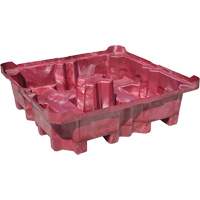 Palette de d&eacute;versement Ultra-Spill King, 4 barils, Capacit&eacute; de d&eacute;versement 85 gal. US, 51" x 51" x 17,5" Equipex