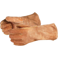 Gants de soudage bruns de luxe Endura 505BS, Cuir de vache refendu, Taille Grand Equipex