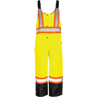 TO1 Winter Traffic Overalls, Polyester, Small, Black/High Visibility Lime-Yellow Equipex