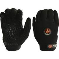 Mechanic Anti-Impact Gloves, 7/Small, Synthetic/Suede Palm, Elastic/Hook & Loop Cuff Equipex