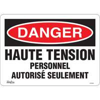 "Haute tension" Sign, 10" x 14", Vinyl, French Equipex