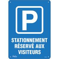 Enseigne  Stationnement r&eacute;serv&eacute; aux visiteurs , 10" x 14", Plastique, Français avec pictogramme Equipex