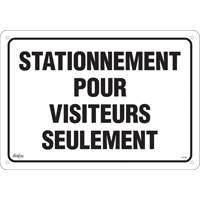 "Stationnement pour visiteurs" Sign, 14" x 20", Aluminum, French Equipex