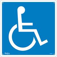 Handicap CSA Standard Safety Sign, 12" x 12", Aluminum, Pictogram Equipex
