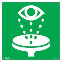 Eye Wash CSA Standard Safety Sign, 12" x 12", Aluminum, Pictogram Equipex