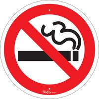 No Smoking CSA Standard Safety Sign, 12" x 12", Aluminum, Pictogram Equipex