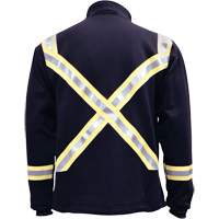 Veste FR ray&eacute;e en molleton &agrave; fermeture &agrave; glissi&egrave;re compl&egrave;te, Petit, Bleu marin Equipex