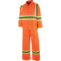 V&ecirc;tement imperm&eacute;able &eacute;tanche, Nylon/PVC, T-petit, Orange haute visibilit&eacute; Equipex