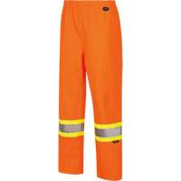 5627W Pantalon &agrave; bavette imperm&eacute;able pour femmes, Polyester/Polyur&eacute;thane, T-petit, Orange haute visibilit&eacute; Equipex