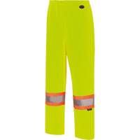 5629W Pantalon &agrave; bavette imperm&eacute;able pour femmes, Polyester/Polyur&eacute;thane, T-petit, Jaune lime haute visibilit&eacute; Equipex