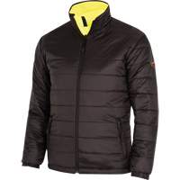 5771 Waterproof Reversible Safety Jacket, Polyester/Polyurethane, High Visibility Lime-Yellow, Small Equipex
