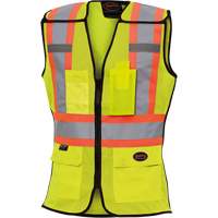 489 Veste de s&eacute;curit&eacute; d&eacute;tachable haute visibilit&eacute;, Jaune lime haute visibilit&eacute;, T-petit, Polyester Equipex