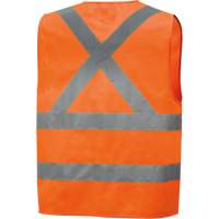 6885 Veste de s&eacute;curit&eacute; haute visibilit&eacute; en tricot chaîne, Orange haute visibilit&eacute;, Petit, Polyester Equipex