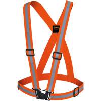 5496 High-Visibility Safety Sash, High Visibility Orange, Silver Reflective Colour, One Size Equipex