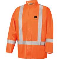 5990J Manteau de s&eacute;curit&eacute; imperm&eacute;able tr&egrave;s robuste ignifuge et r&eacute;sistant aux arcs &eacute;lectriques, Petit, Orange haute visibilit&eacute;, 11 cal/cm² Equipex