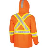 5884 Manteau imperm&eacute;able ignifuge et r&eacute;sistant aux arcs &eacute;lectriques avec capuchon Flash-Gard, Petit, Orange haute visibilit&eacute;, 51 cal/cm² Equipex