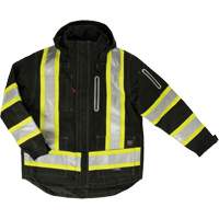 Ripstop 4-in-1 Safety Jacket, Polyester, Black, X-Small Equipex