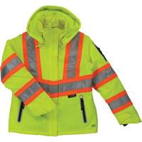 Womens Insulated Flex Safety Jacket, Polyester, High Visibility Lime-Yellow, X-Small Equipex