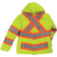 Womens Insulated Flex Safety Jacket, Polyester, High Visibility Lime-Yellow, X-Small Equipex