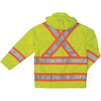 Manteau de s&eacute;curit&eacute; imperm&eacute;able en tissu ind&eacute;chirable Ripstop, Polyester, T-petit, Jaune lime haute visibilit&eacute; Equipex