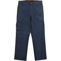 WP100 Work Pants, Cotton/Spandex, Navy Blue, Size 0, 30 Inseam Equipex
