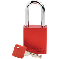 Lockout Padlock, Safety Padlock, Keyed Different, Aluminum, 1-1/2" Width Equipex