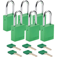 Cadenas de s&eacute;curit&eacute;, Cadenas de s&eacute;curit&eacute;, Cl&eacute;s identiques, Aluminium, Largeur de 1-1/2" Equipex