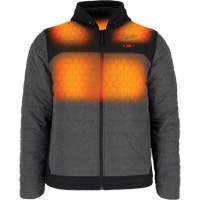 Veste chauffante M12 QuietShell avec pile, Hommes, Petit, Gris Equipex