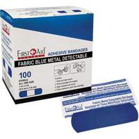 Bandages, Rectangulaire/carr&eacute;e, 3", Tissu d&eacute;tectable, St&eacute;rile Equipex