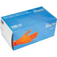 Gants d'examen de poids lourd &agrave; prise tactile, T-Grand, Nitrile, 8 mils, Sans poudre, Orange Equipex