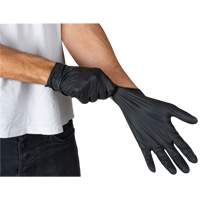 Emballages de gants jetables pour machine distributrice, Petit, Nitrile, 5 mils, Sans poudre, Noir, Classe 2 Equipex
