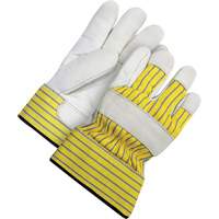 Lined Fitter's Gloves with Safety Cuff, 2X-Large, Grain Cowhide Palm, Acrylic-Pile Inner Lining Equipex