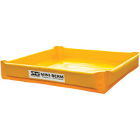 Berme de confinement compacte Mini-Berm en PVC jaune, Capacit&eacute; 60 gal. US, 4' la x 4' lo x 6" h Equipex