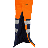 Bisley&reg; Extreme Cold Bib Overall, Polyester, Small, High Visibility Orange Equipex