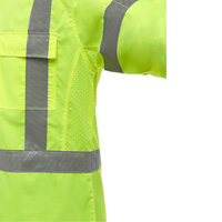 Bisley&reg; X-Back Long Sleeve Work Shirt with X-Airflow, Poly-Cotton, Small, High Visibility Lime-Yellow Equipex