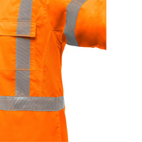 Bisley&reg; X-Back Long Sleeve Work Shirt with X-Airflow, Poly-Cotton, Small, High Visibility Orange Equipex