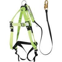 FBH-10000A5440-4 4' Class A Harness & Lanyard with 220 lbs. Capacity, Harness/Lanyard Combo Equipex