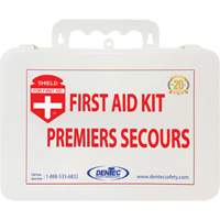 Trousse de premiers soins Shield, R&eacute;pond ou surpasse la norme CSA Z1220-24 type 2 environnements &agrave; faible risque, Petit (2-25 travailleurs) Equipex