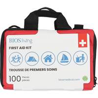 Trousse de premiers soins pour la maison et le voyage de 100 morceaux, Sac en nylon Equipex